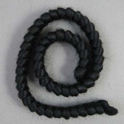 Curly Crepe Wool - Black - 1 Foot Length